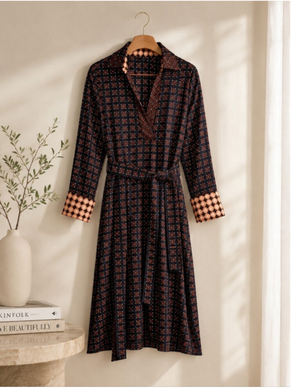 Zara Contrasting Geometric print dress